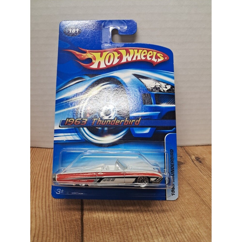2006 Hot Wheels #181 1963 Thunderbird Convertible Pearl White w/Chrome WSP’s